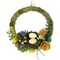 Northlight 12" Easter Egg and Bird Nest Wreath with Wooden Flowers